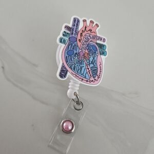 Colorful Anatomical Heart Badge Reel